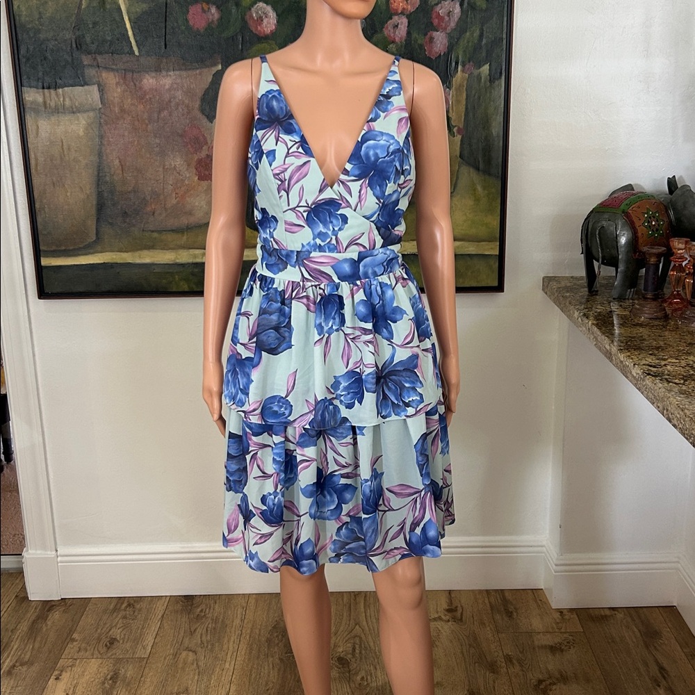 Dress the population Lorain floral Georgette dress